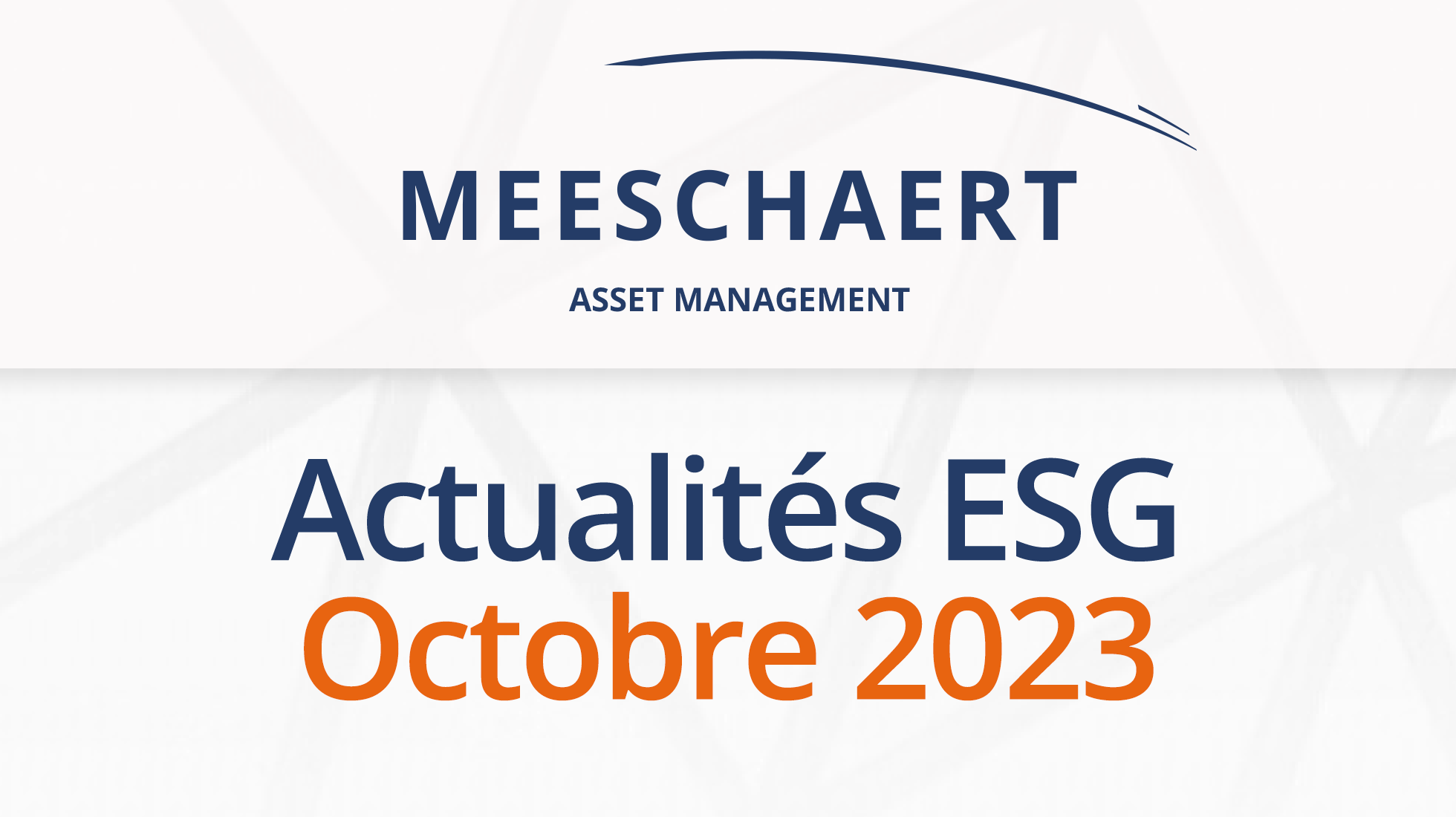 actuESG – Octobre 2023